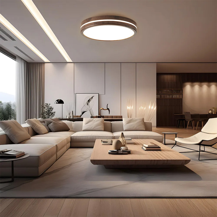 Wooden Halo – Natuurlijke eenvoud aan het plafond