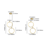 2-Lichts Cirkel Hanglamp Goud Messing Gecharmeerd