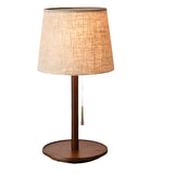 Gentle Glow – Tafellamp in walnoothout met zachte stoffen kap