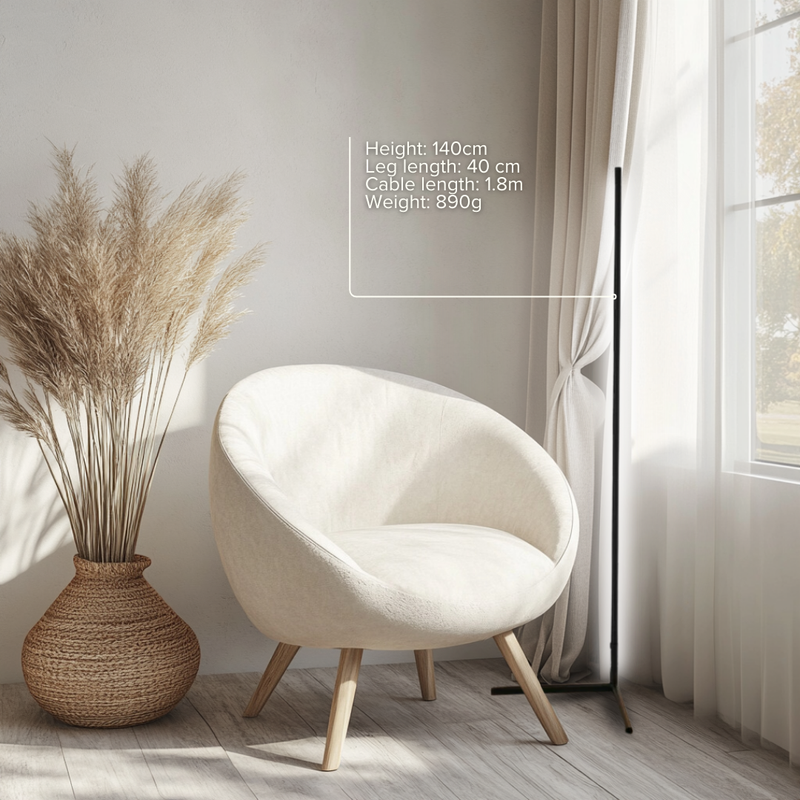 Nara – Minimalistische LED Hoeklamp met Warme Gloed