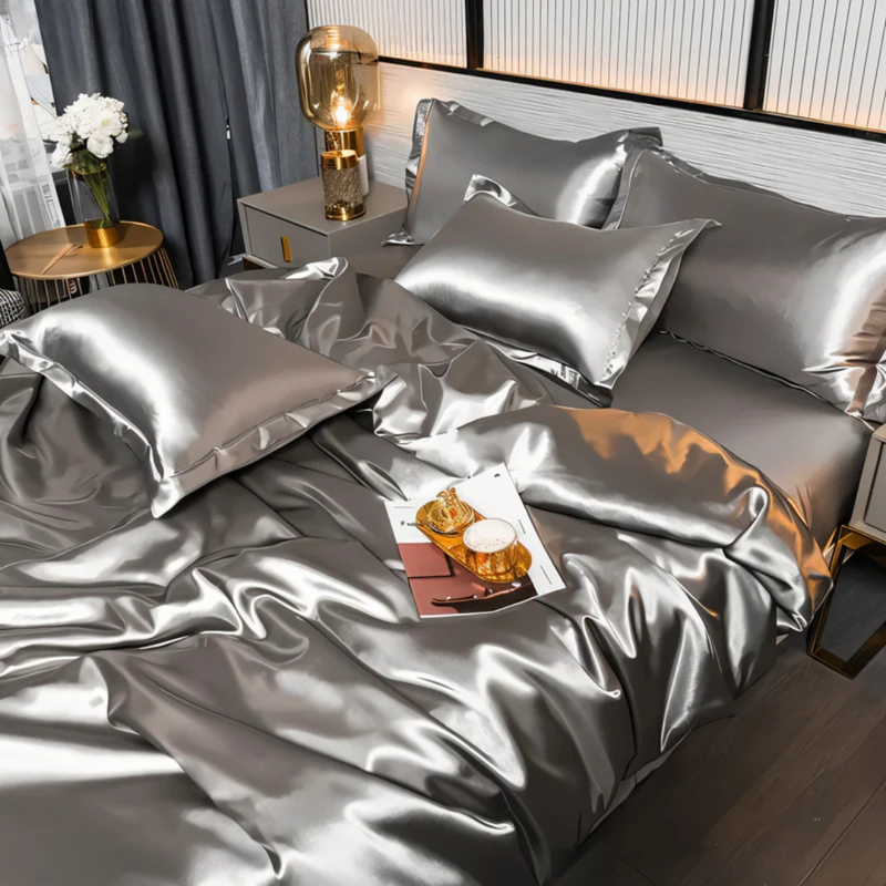 Nara – Zijdezacht Bedovertrek voor Luxe Slaapcomfort
