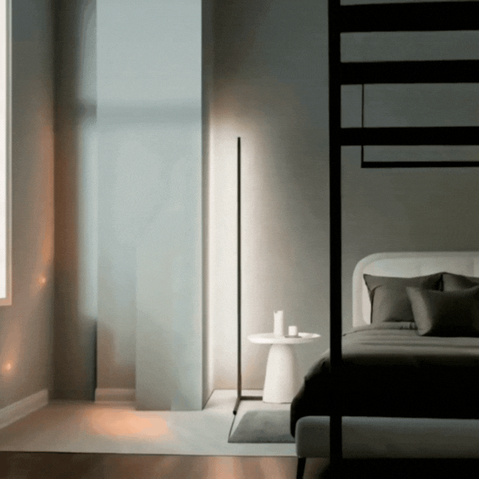 Nara – Minimalistische LED Hoeklamp met Warme Gloed