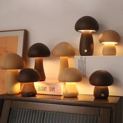 Mushroom Touch – Warme gloed in houtvorm