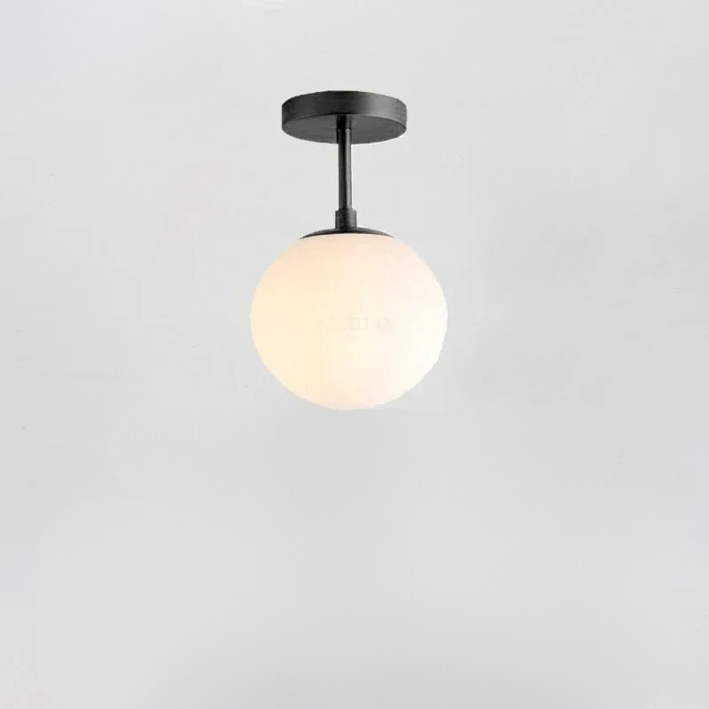 LumeSphere – LED Plafondlamp in glas met gouden accenten