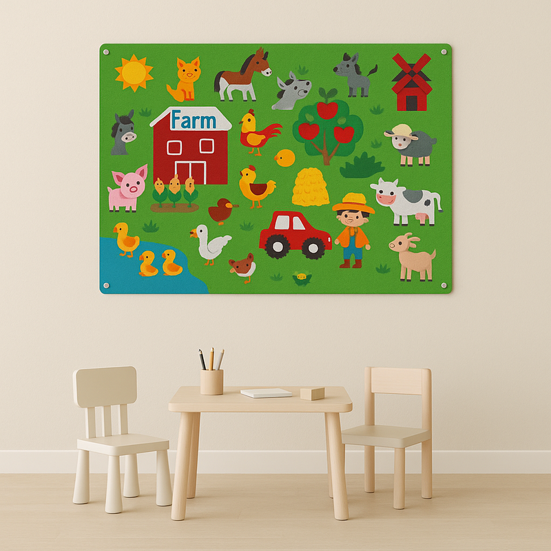 Nara – FeltBoard Educatief Dierenlandschap van Vilt