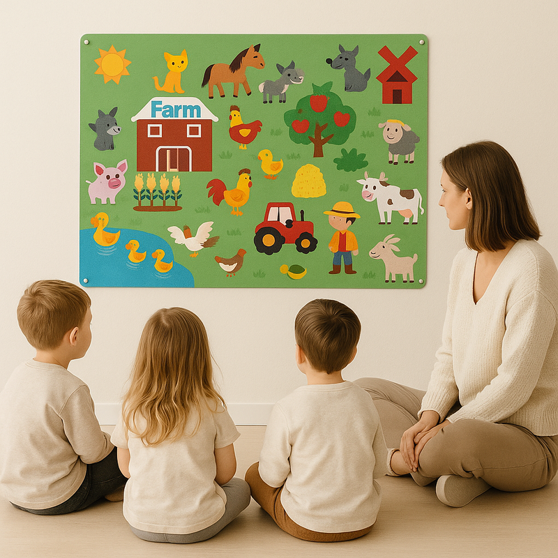 Nara – FeltBoard Educatief Dierenlandschap van Vilt