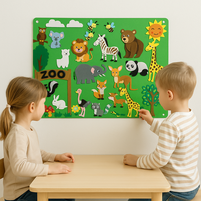 Nara – FeltBoard Educatief Dierenlandschap van Vilt