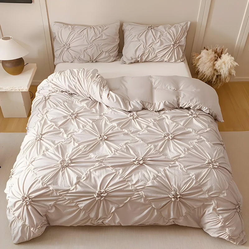 DiamondLuxe Beddengoedset met 3D Ruitpatroon