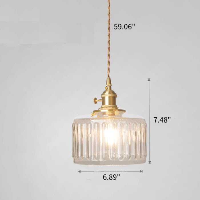 Vintage Crystal – Hanglamp in cilindervorm van glas