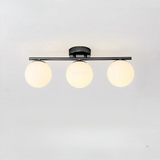 LumeSphere – LED Plafondlamp in glas met gouden accenten