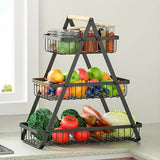 Nara – Driedelige Fruitmand met Verticaal Design