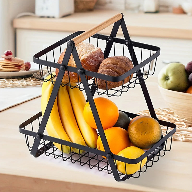 Nara – Driedelige Fruitmand met Verticaal Design