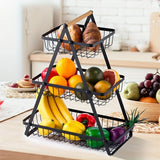 Nara – Driedelige Fruitmand met Verticaal Design