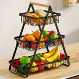 Nara – Driedelige Fruitmand met Verticaal Design
