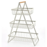 Nara – Driedelige Fruitmand met Verticaal Design