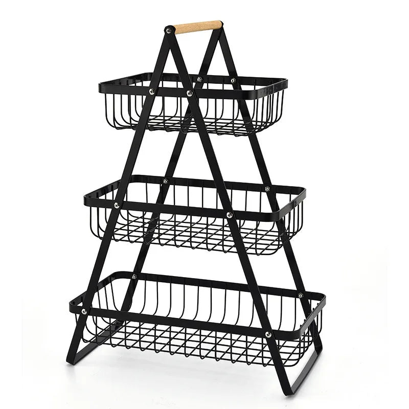 Nara – Driedelige Fruitmand met Verticaal Design