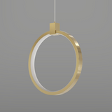 2-Lichts Cirkel Hanglamp Goud Messing Gecharmeerd