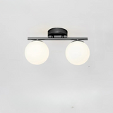 LumeSphere – LED Plafondlamp in glas met gouden accenten