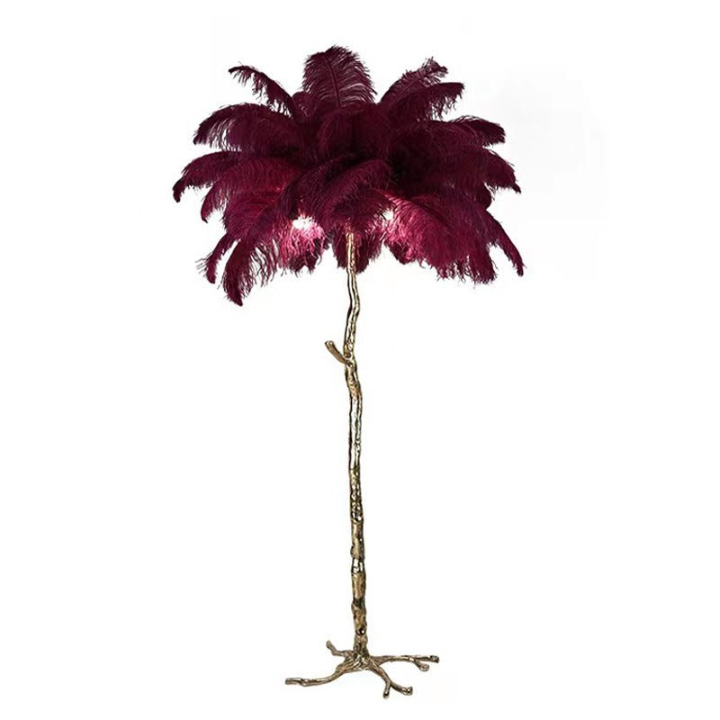 Nordic Ostrich Feather Vloerlamp – Statement piece met zachte glamour
