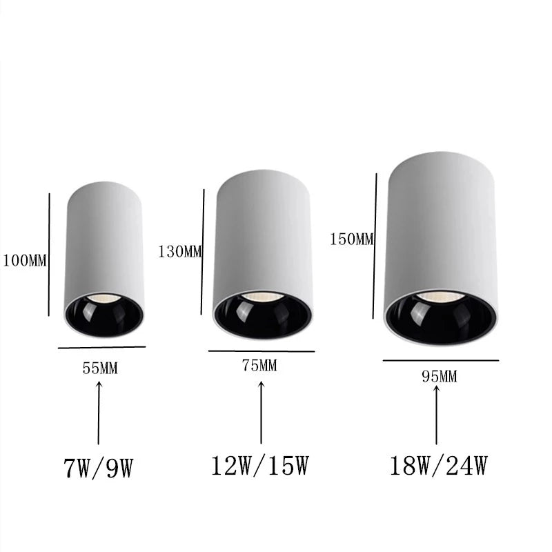 Round COB – Strakke plafondspot met moderne precisie