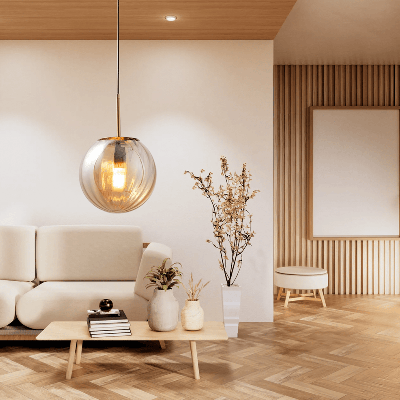 Nara – Glazen Bol Hanglamp met Warme, Diffuse Verlichting