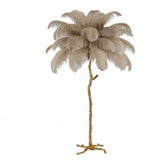 Nordic Ostrich Feather Vloerlamp – Statement piece met zachte glamour
