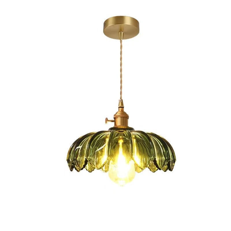 BubbleGlow – Hanglamp van glas en koper