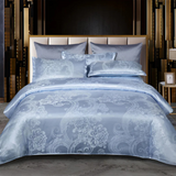 Nara – Luxe Satijnen Bedovertrek met Jacquard Weving