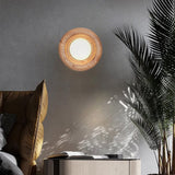 Orbitus Wandlamp – Ronde rust in hout en licht