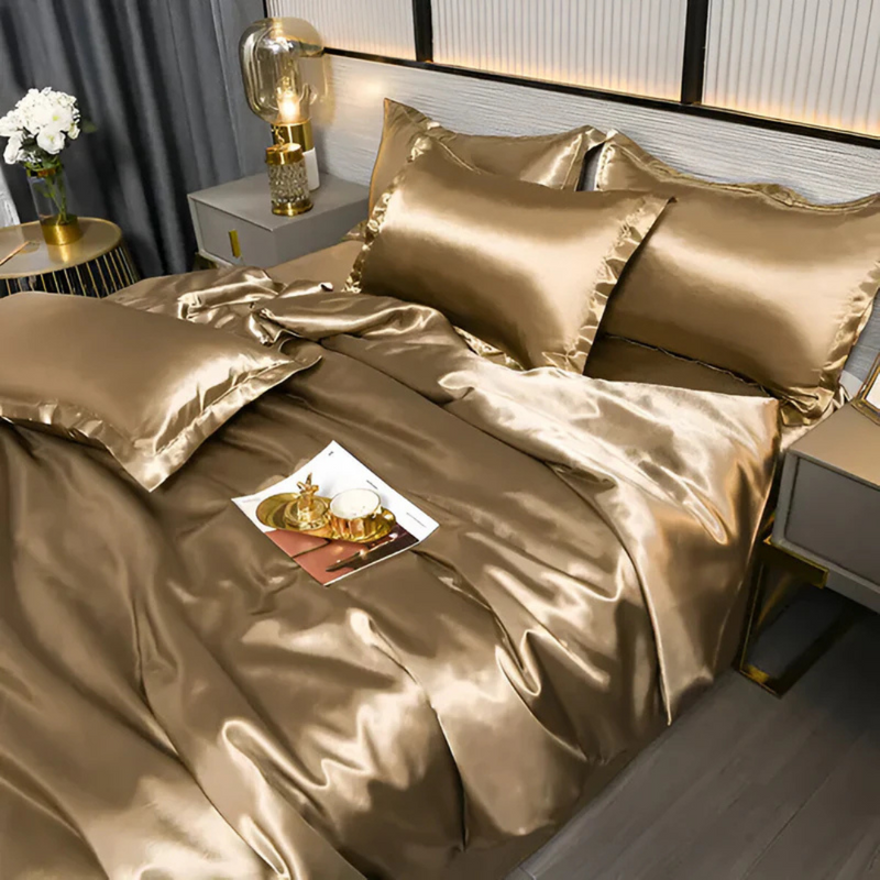 Nara – Zijdezacht Bedovertrek voor Luxe Slaapcomfort