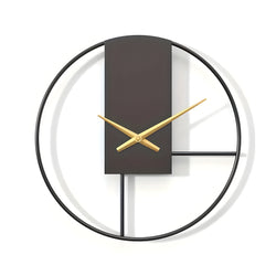 AurumQuiet Wandklok – Stijlvolle Stilte in Zwart &amp; Goud