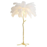 Nordic Ostrich Feather Vloerlamp – Statement piece met zachte glamour