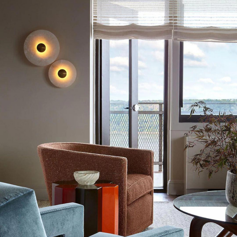 Alabaster Wandlamp – Tijdloos Licht met Natuurlijke Luxe