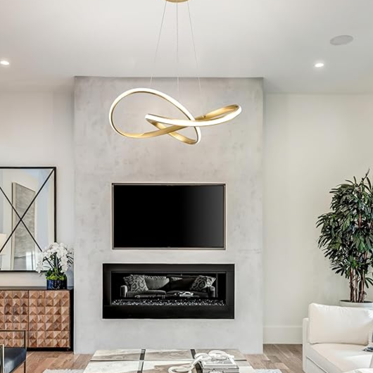 Gold Circle Hanglamp - LED Plafondlamp