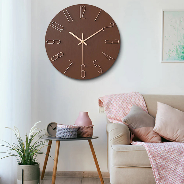 Nara – Noble Wandklok voor een Tijdloze Woonkamer