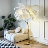 Nordic Ostrich Feather Vloerlamp – Statement piece met zachte glamour