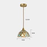 Vintage Stained Glass – Luxe hanglamp met glas-in-loodkap