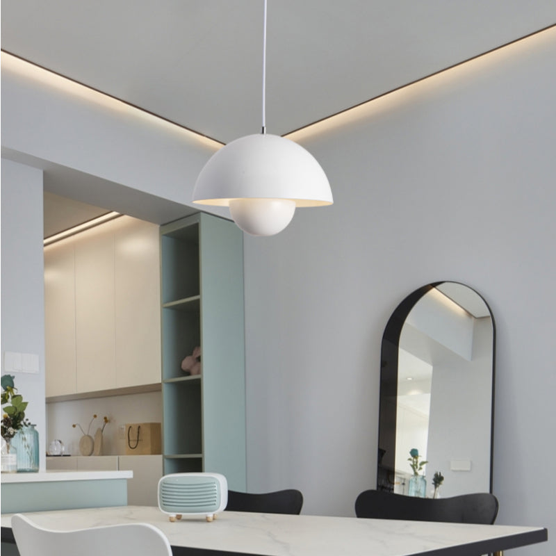 Nara – Hanglamp met Zachte Verlichting en Bloempotvormig Design