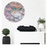 Nara – Wandklok met Marmerlook en Minimalistisch Design