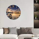 Maison Nara – Glazen Wandklok met Stil Mechanisme