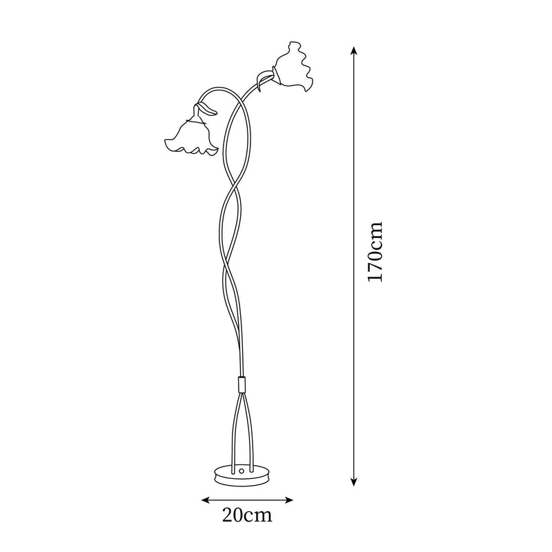 Calla Flowers Vloerlamp – Natuurlijke elegantie in een kunstzinnig ontwerp