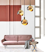 Moderne Gouden Glazen Hanglamp