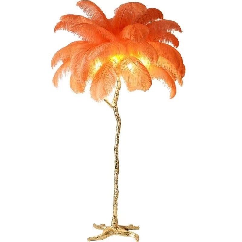 Nordic Ostrich Feather Vloerlamp – Statement piece met zachte glamour