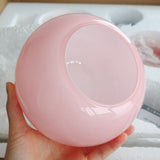 Pink Glow – Plafondlamp met gouden afwerking en roze glazen kappen