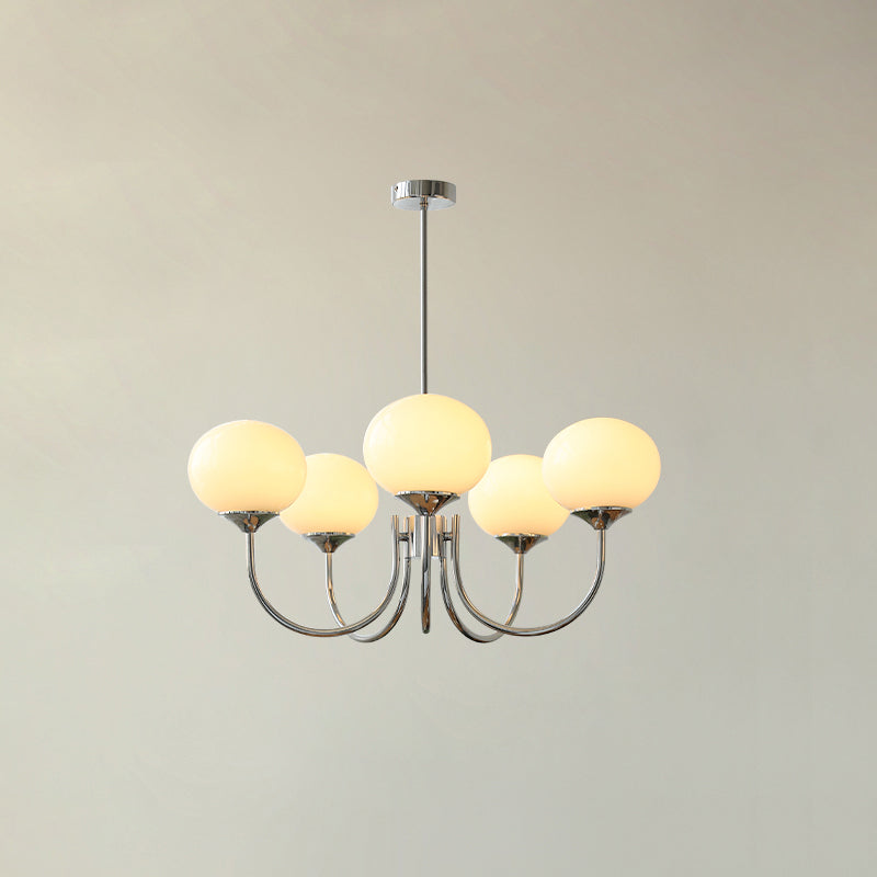 Pink Glow – Plafondlamp met gouden afwerking en roze glazen kappen