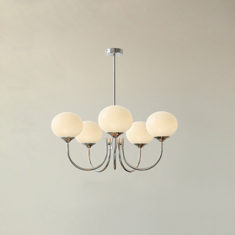 Pink Glow – Plafondlamp met gouden afwerking en roze glazen kappen