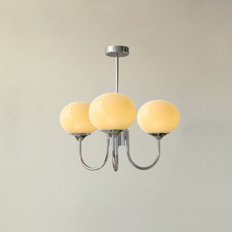Pink Glow – Plafondlamp met gouden afwerking en roze glazen kappen