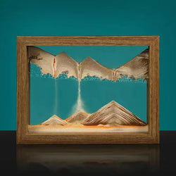 Nara – Zandkunstwerk met Houten Frame en Draaiend Effect