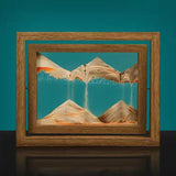 Nara – Zandkunstwerk met Houten Frame en Draaiend Effect