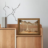 Nara – Zandkunstwerk met Houten Frame en Draaiend Effect